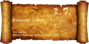 Keszeg Tibor névjegykártya